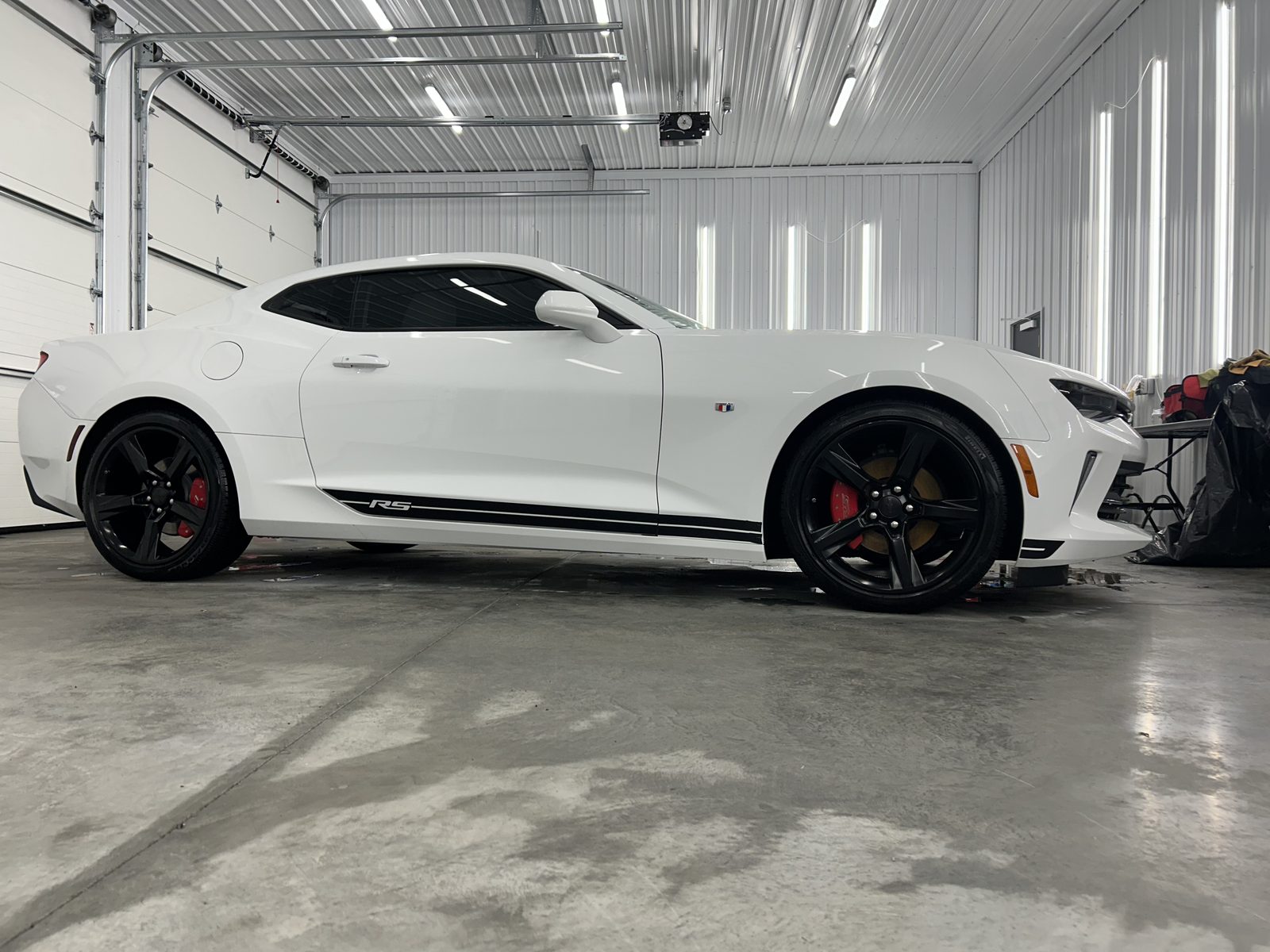 White Chevrolet Camaro RS after detailing service at our Martinsburg shop